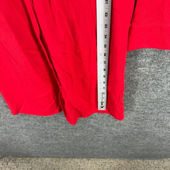 Zara Shirt Dress Women S Small Red Midi Button Up Collared Long Sleeve Casual - Picture 5 of 7